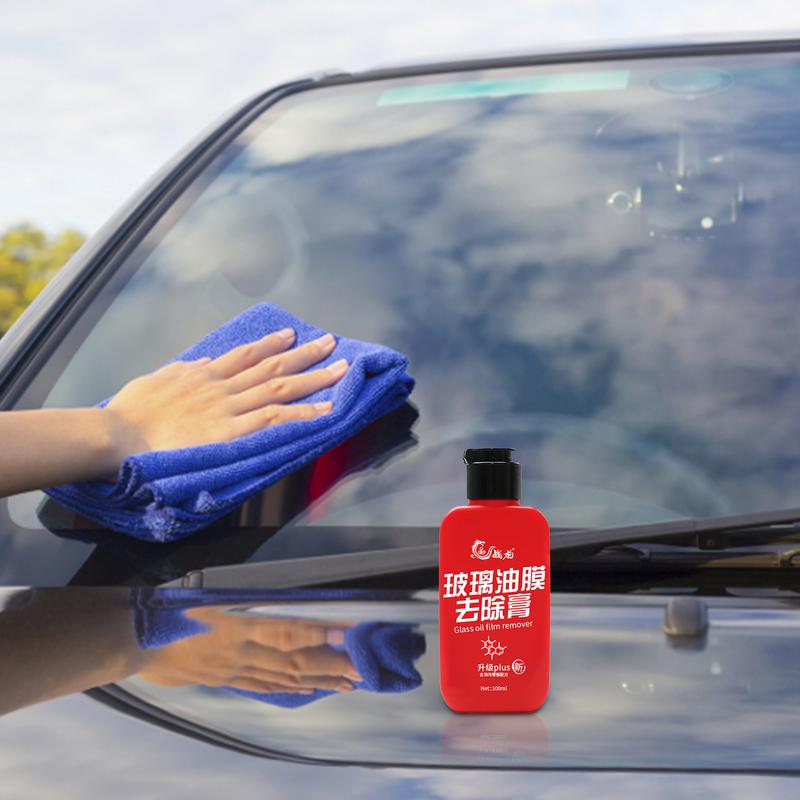 Auto Glass Oil Film Remover Waterproof Oil Film Remover For Car Glass 100ml Gentle Window Glass Cleaner Car Accessories For