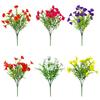 Set of 12 Artificial Flowers and Realistic Green Plants for Floral Arrangements, Decorations, and Photo Props