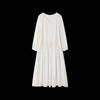 Mohan Yimei French Style Linen Blend V-Neck Midi Dress