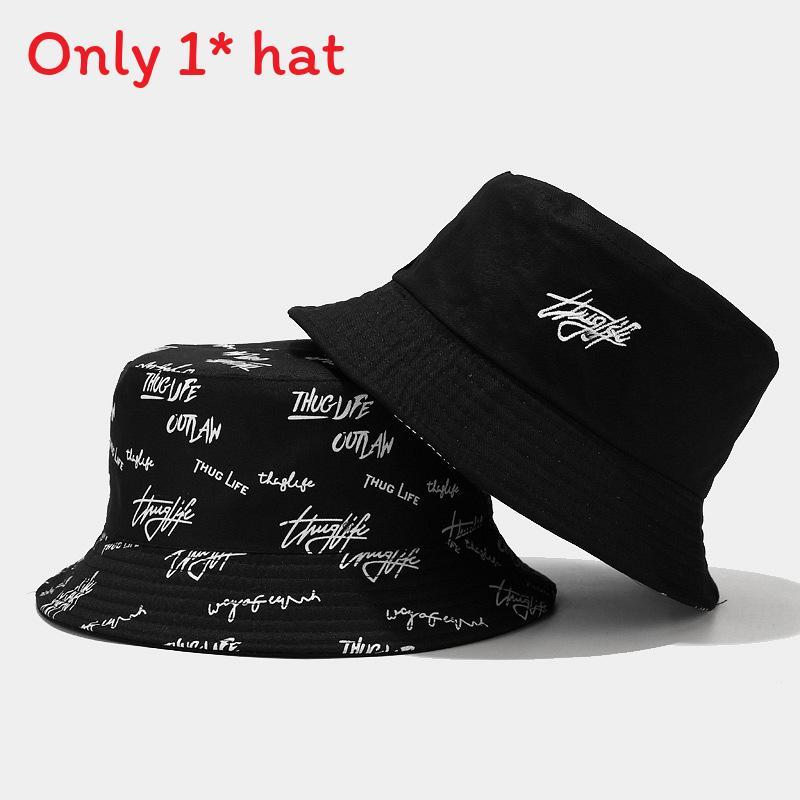 

Unisex Summer Fisherman Cap With Embroidered Letters Durable Sun Protection чёрный