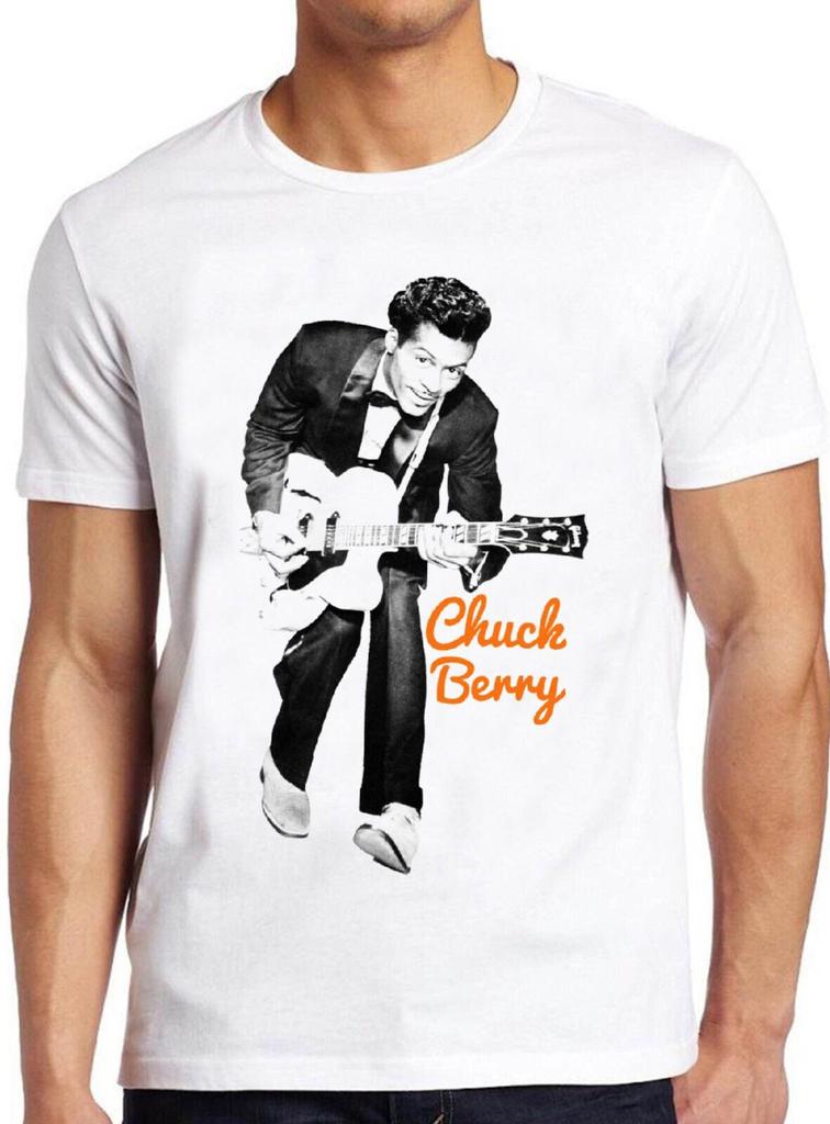 Chuck Berry Gitarrenlegende Rock N' Roll Retro Musik Top T-Shirt 1156