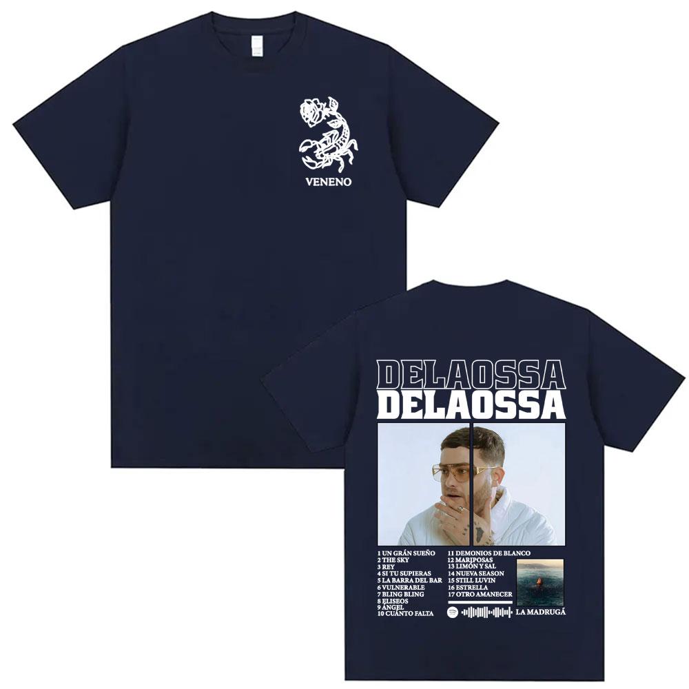Rap Singer Delaossa Album 2026 Cover Mens Womens Fashionable Summer Casual Hiphop Retro Pure Cotton Tshirt Street Wear