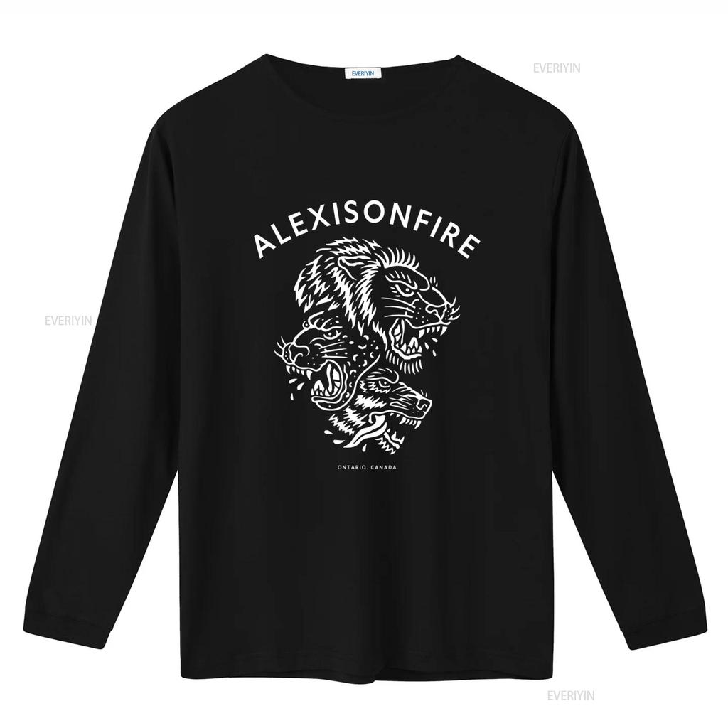 Alexisonfire Animal Print T Shirt Summer Longsleeve Holiday Birthday Christmas Zipper SweaT vintage Washed Stylish Stretched