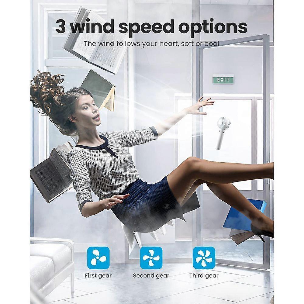 Gaiatop Portable Fan Mini Handheld Fan Usb Rechargeable 3 Speed Personal Handheld Small Pocket Fan With Base For Indoor Outdoor