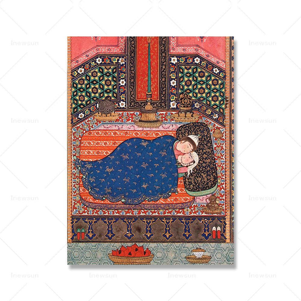 

Сказки Тысяча и одна ночь Плакат Исламское настенное искусство Картина на холсте Исламское искусство Печать на стенах Картины Домашний декор 30x40cm No Framed