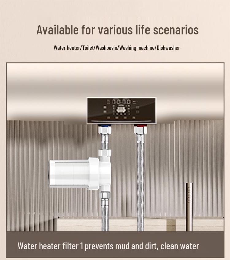 Water Filter for Heaters, Washers, Faucets, and Showers