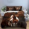 Beautiful Horse Themed Decor Set Soft Comfortable Duvet Cover Bedding Set Included 1*Duvet Cover & 2*Pillowcases, Gift