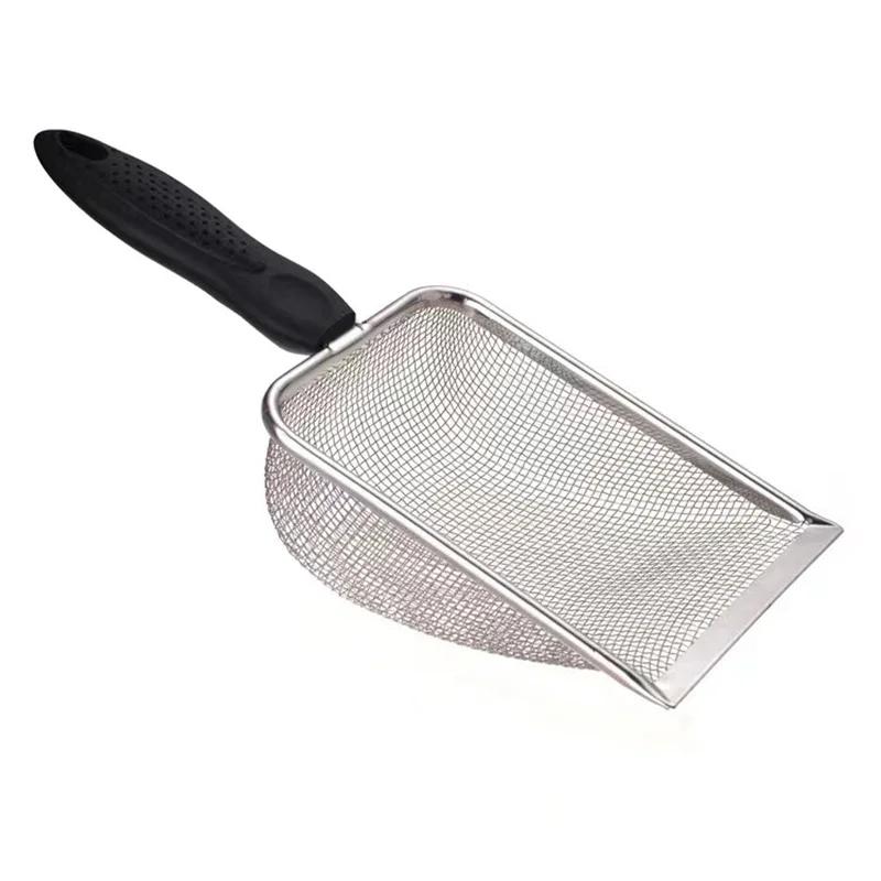 3.8mm Fine Pores Cat Sand Shovel Pet Supplies Stainless Steel Shovel Applicable Small Cat Litter Pet Feces Clean Filter Shovel
