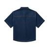HAZZYS Women's PHIZ Series Short-Sleeve Loose Denim Shirt