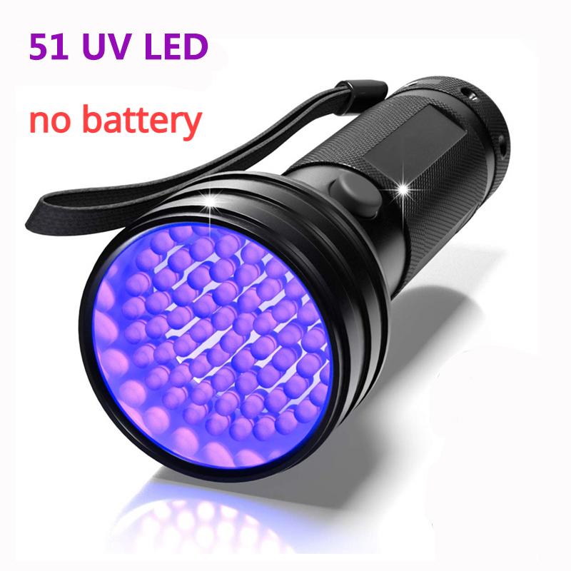 High Quality Black Light UV Light 51LED 21LED 12LED UV Light 395nm LED UV Flashlight Torch Light Lamp Safety UV Detection
