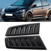 1 Pair Universal ABS Plastic RS Style Glossy Black Bonnet Vents With Free Tape