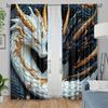 Set Of 2 Dragon Thermal Curtains Light Blocking Polyester Bedroom Living Room Kitchen Decor Curtain With Rod Pocket Washable Perfect For Area