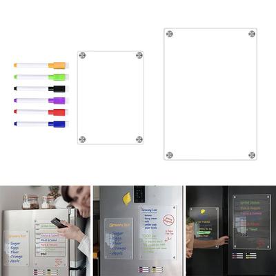 Klarer Acryl Magnetischer Kalender Kühlschrankkalender Memoboard Monatskalender Wochenkalender Wiederverwendbare Magnetische Trocken Abwischbare Tafel Für Zuhause
