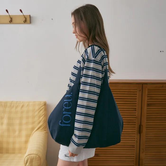 (3rd) Bloom Slogan Eco Bag (Navy)