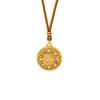Vietnam Heritage Eight Treasures Compass Necklace – Hollow Fu Character Round Pendant, Long-Lasting Color Jewelry