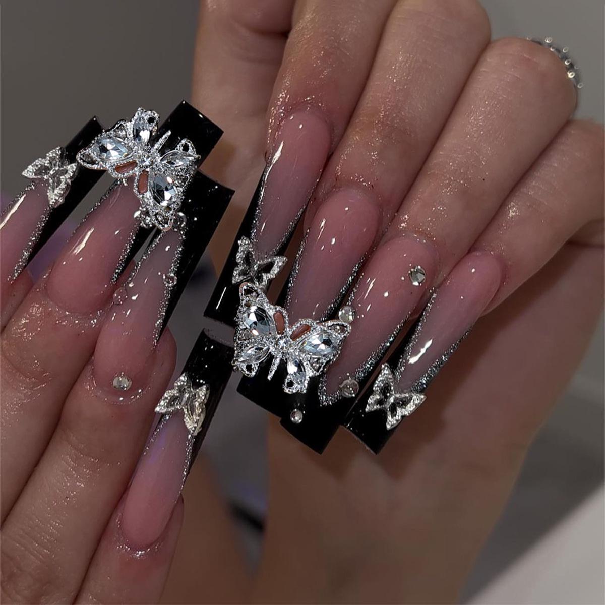

Flashy Gradient French-Style Wearable Nail Patches