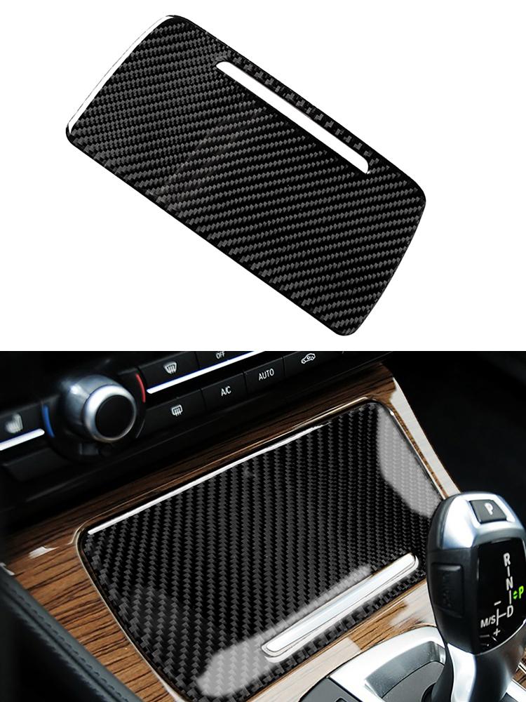 Car Interior Button Panel Cover Decorative Carbon Fiber Sticker For BMW 5 Series F10 2011-2017 Styling Accessories