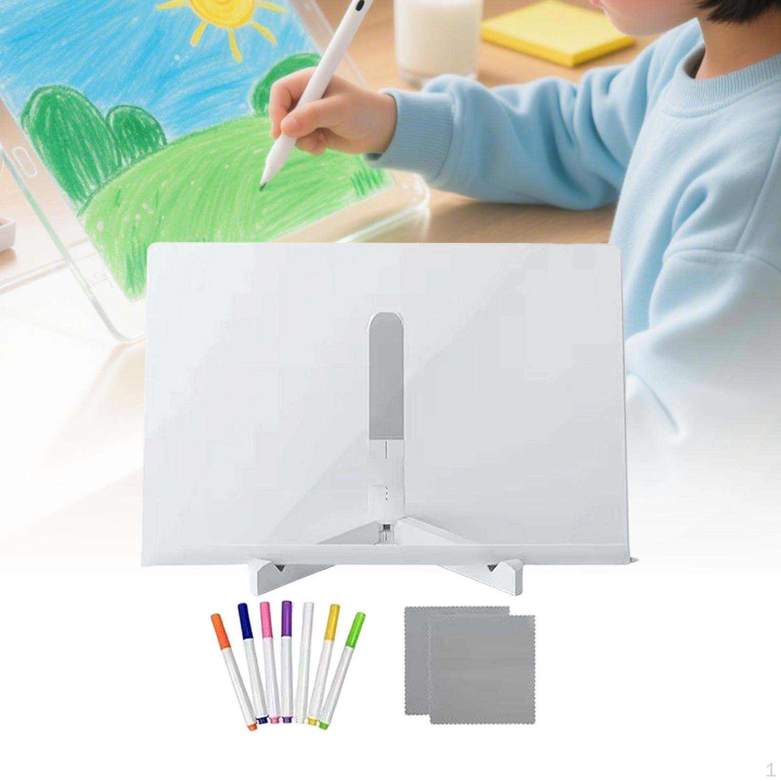 

Светодиодная доска для заметок Акриловая доска для рисования мелом сухого стирания со подставкой Меню Рисование Детские поделки Дудл S