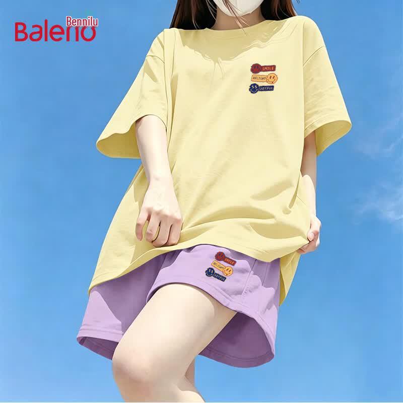 Baleno Women s Relaxed Cotton Short Sleeve & Shorts Set 2XL