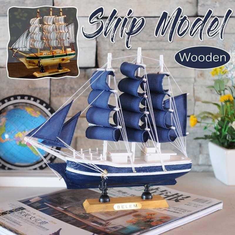 1Pc DIY Wooden Scale Model Ship Assembling Building Kits Sailboat Toys Sailing Assembled Kit For Kid Gift