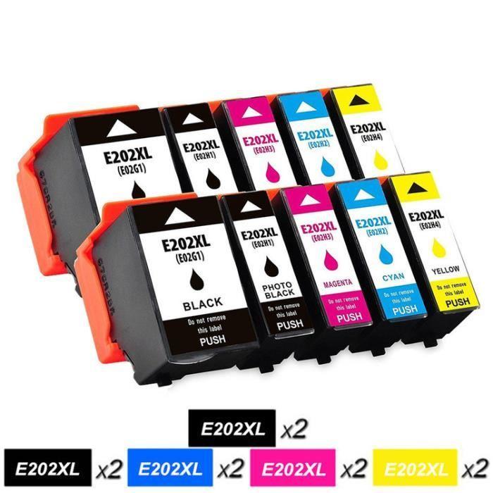 Compatible Ink Cartridges - EPSON - E202XL - 10 Pieces - Black, Cyan, Magenta, Yellow - For XP-6000/6005