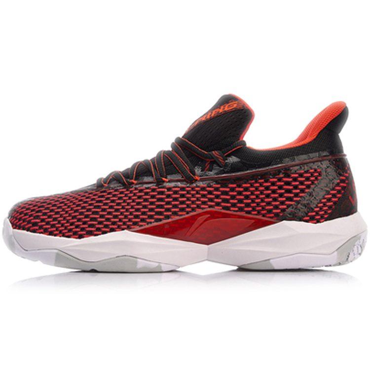 Li Ning Low Top Badminton Shoes Unisex Black Red AYTN061-3