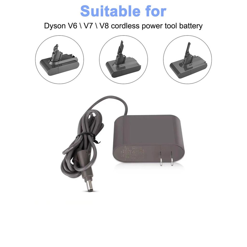 For Dyson V6 V7 V8 Vacuum Cleaner Charger Adapter Replaceable Parts Lithium Ion Battery Power Supply Cord