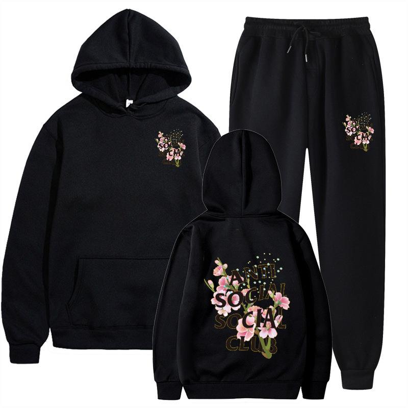 Pants Suits Sweatshirt Hooded Unisex Suit Men Women Comfortable Soft