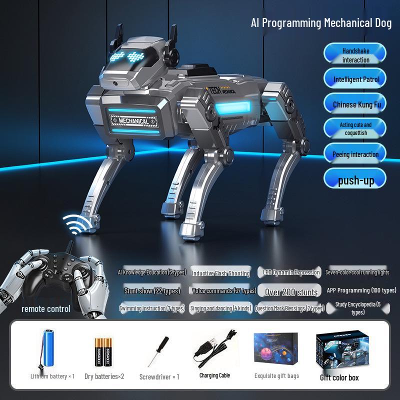 Yushu Bionic AI Robot Dog: Intelligent Remote-Controlled Pet with Somersault Ability