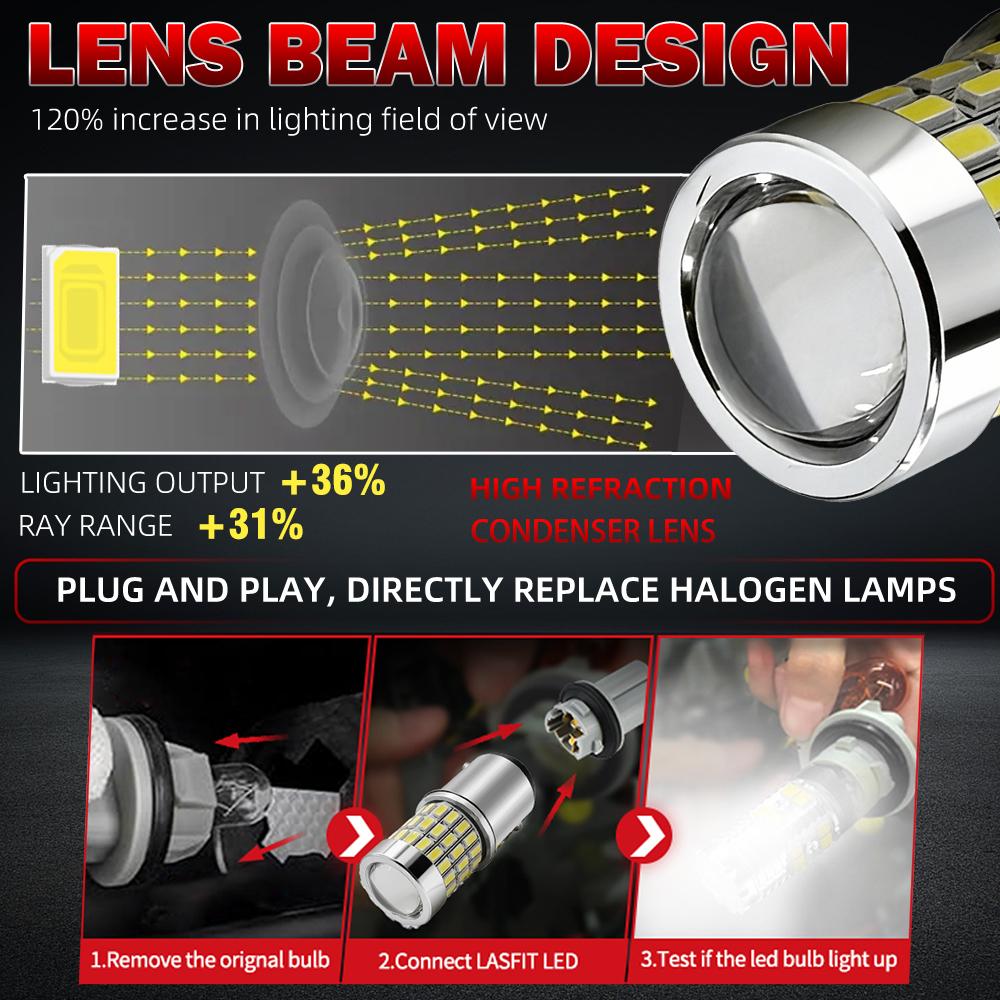 2PCS NEW Style 1157 BAY15D LED Bulb 12V Turn Signal Lights Reverse Parking Backup Brake Lamps