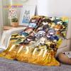 3D Niedliche Genshin Impact Cartoon Spiel Weiche Flanelldecke für Betten Schlafzimmer Sofa Picknick, Überwurfdecke für Outdoor-Freizeit Nickerchen Geschenk