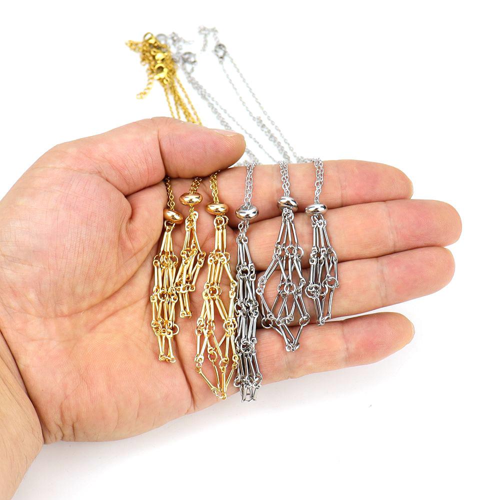 Geometric Necklace With Adjustable Stainless Steel Chain For Womens Fashion Jewelry