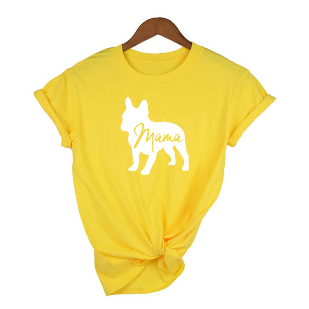 French Bulldog Mama Print T Shirt For Dog Owners Dog Mom Pet Lover Mom Life Mother 4XL
