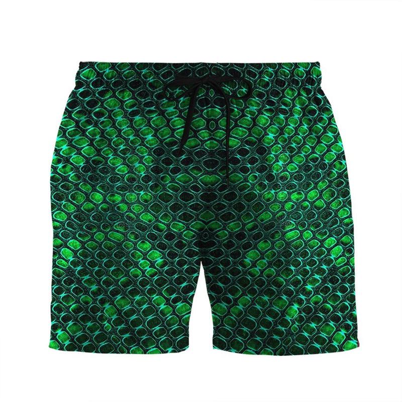 Cool Animal Tiger 3d Printed Shorts For Men Black White Striped Speckle Street Personality Short Pants Summer Loose Board Shorts