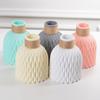 Nordic Flower Plastic Vase White Imitation Ceramic Flower Pot Water Ripples Vase Home Basket Decor for Flower Decoration