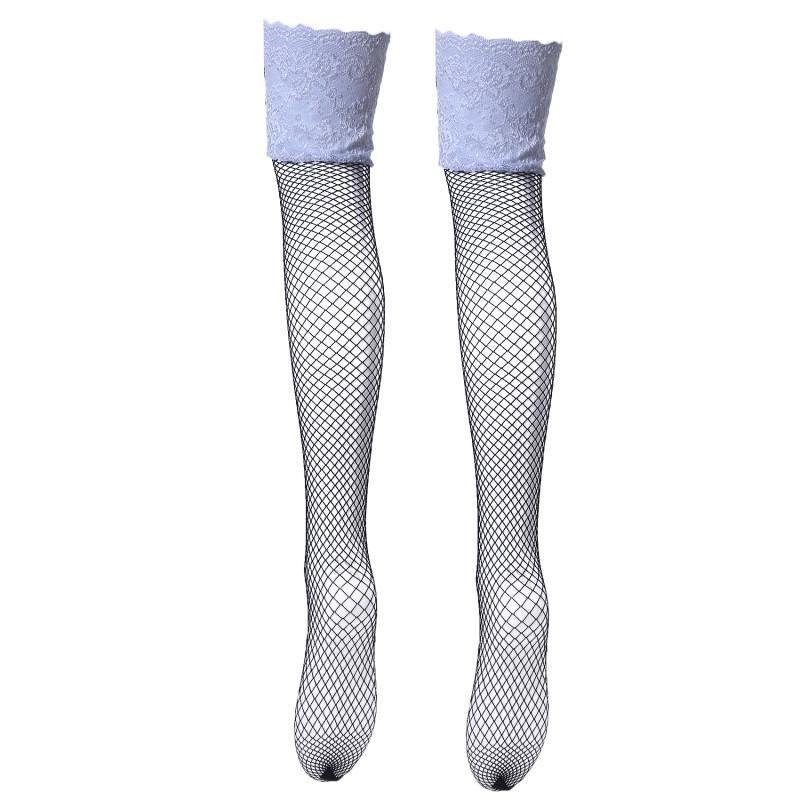 Dámské sexy punčochy Průhledné ramínka Krajka Síťovaná Síťovina Horní Stehna Vysoké Sexy spodní prádlo Upnuté punčochy
