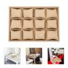 1Set Jewelry Organizer Tray Bracelet Display Holder Watch Tray Soft Lining Desktop Storage Space-Saving Multi-Grid Design