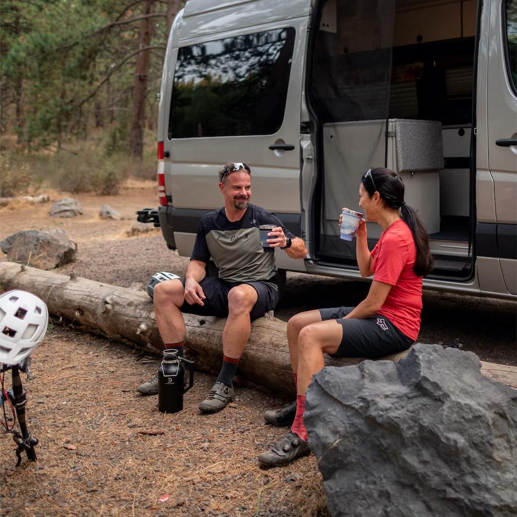 HYDAWAY Foldable Drink Tumbler Hot and Cold Drink Cup for Events 16oz Capacity Glacier Portable, Insulated, Coffee, Tea, Smoothies, Beer, Cocktails,