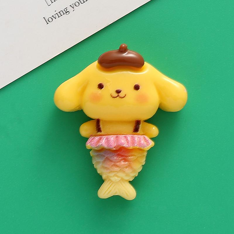 10 Pcs New Mini Kawaii Cartoon Mermaid Animal Kitten Series Resin Scrapbook Diy Jewelry Children Gift Hairpin Accessories A26