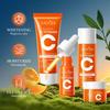 Vitamin C Skin Care Travel Set, Low Allergy Formula, Containing Vitamin C and Glycerin, Deeply Nourishes the Skin.