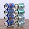 Japanese Four-Grid Transparent Beverage Storage Rack with Handle for Refrigerators