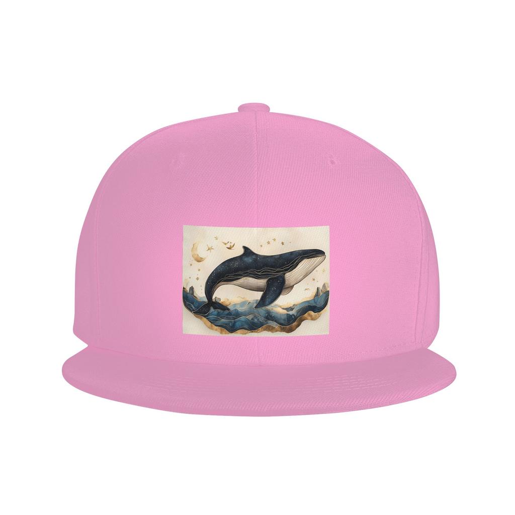 Golden Blue Aesthetic Whale Baseball Caps Snapback Fashion Baseball Hats Breathable Casual Casquette Outdoor for Unisex