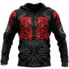 Tattoo Skeleton Cross Terror Red 3D Printed Men's Oversized Hoodie Sweatshirt Autumn Casual Tracksuits Bad Wolf Animal Clothing