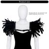 Feather Shrug Shawl for Adult Women Men Halloween Cosplay Costumes Punk Gothic Feather Shrug Cape Shoulder Wrap Gifts