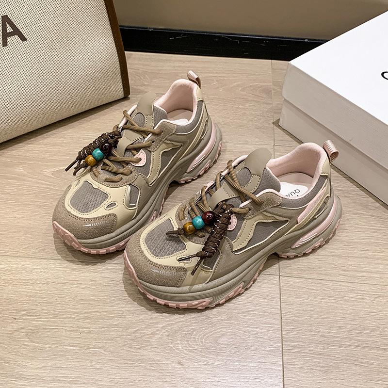 Thick-soled Lightweight Non-slip Dad Shoes 2025 New Autumn Women's Shoes Children's Popular Soft Soles Are Not Tired and Versatile