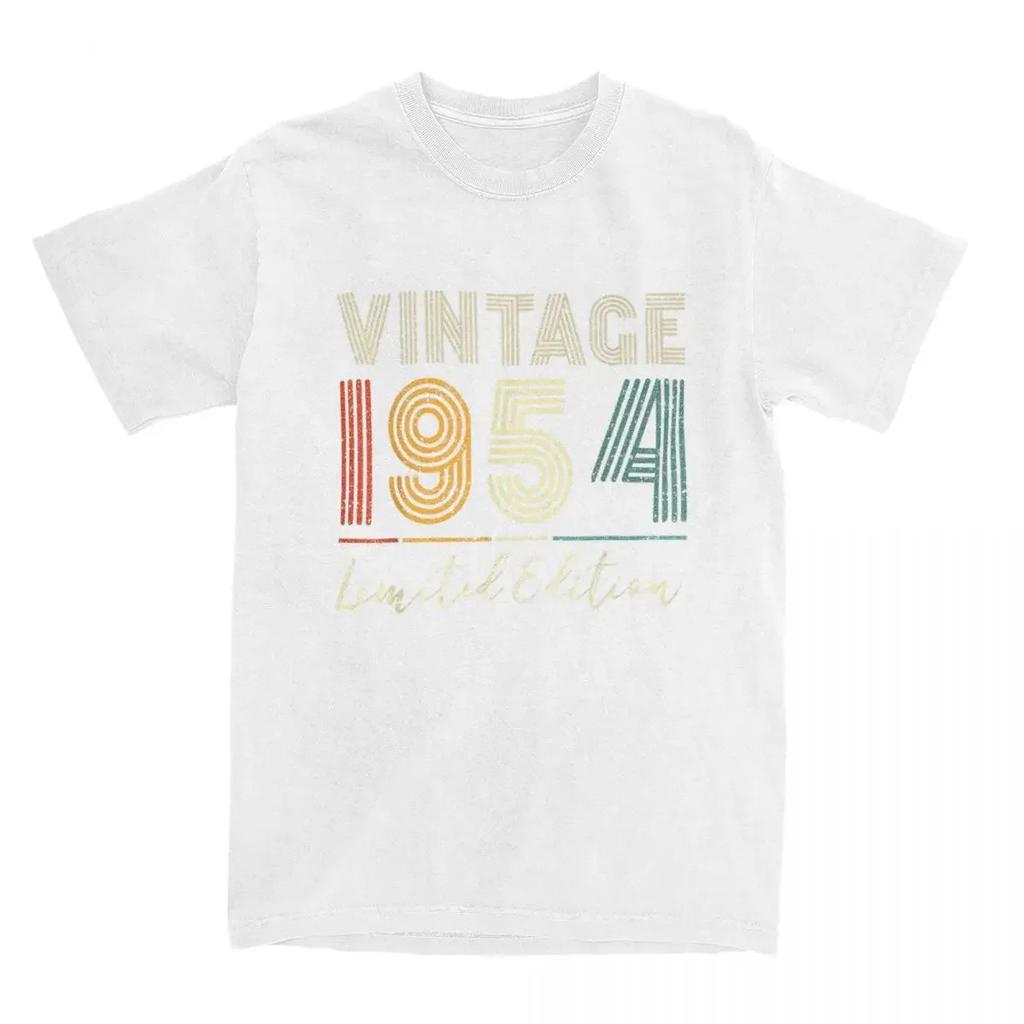 Men's T-Shirt 70 Years Old Gifts Vintage 1954 Casual Cotton Tees Short Sleeve 70th Birthday T Shirt Round Collar Clothing