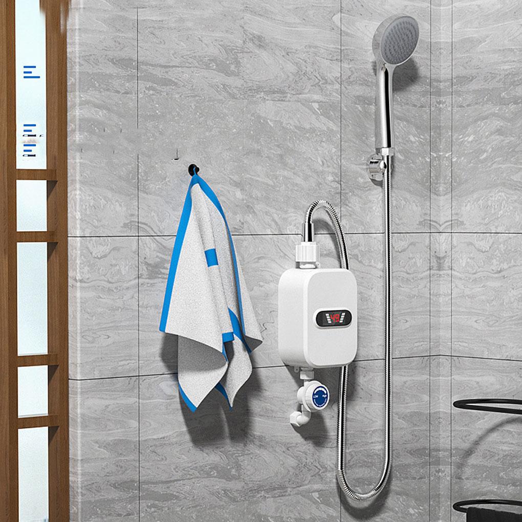 3000W Elektrischer Mini-Durchlauferhitzer Badezimmer Wasserhahn Armatur Sofort-Wassererhitzer Duschkopf-Set für Badezimmer Wasser Dusche