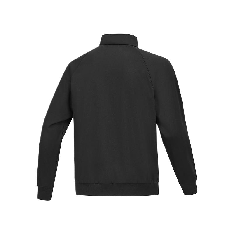 Skechers Basic Sports Series Comfortable Soft Simple Stand Collar Long Sleeve Jacket Men Jacket Carbon-Black P424M042-0018