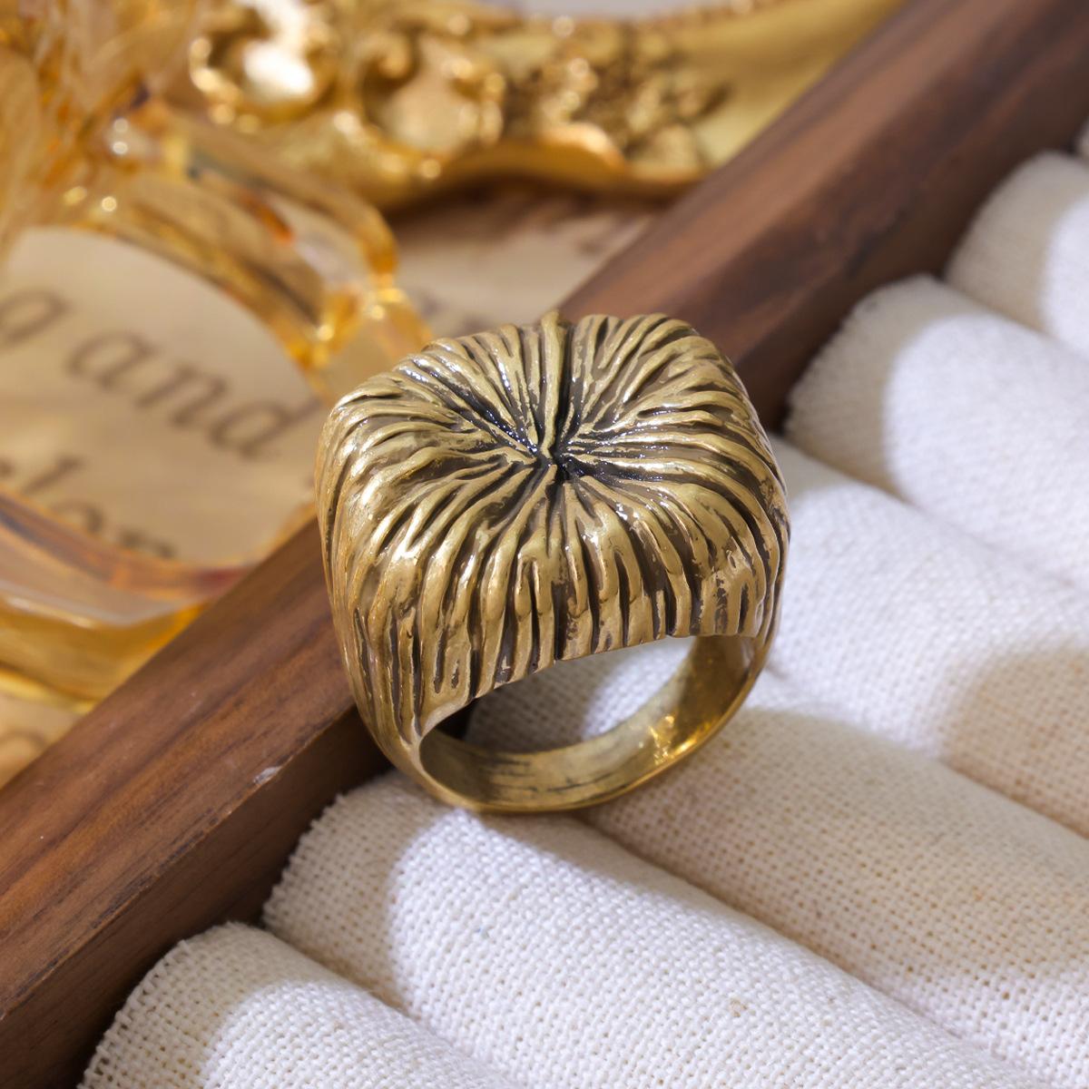 Винтажные серьги-пусеты в гонконгском стиле, квадратные, с покрытием из настоящего золота, матовым узором, простые квадратные серьги-полукольца, серебряная игла