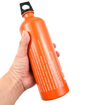 Outdoor Camping Wandern Brennstoffflasche Benzin Alkohol Flüssigölflasche Aluminiumlegierung 750ml Ölkanister für Gas Benzin Kerosin
